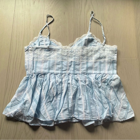 Blue Peplum Top - Picture 2 of 2